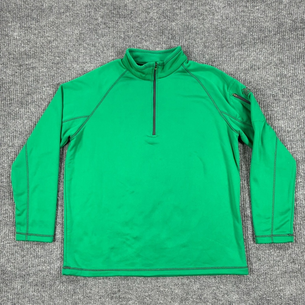 ZeroXposur Mens Size XL Green Quarter Zip Performance Fleece Pullover Jacket
